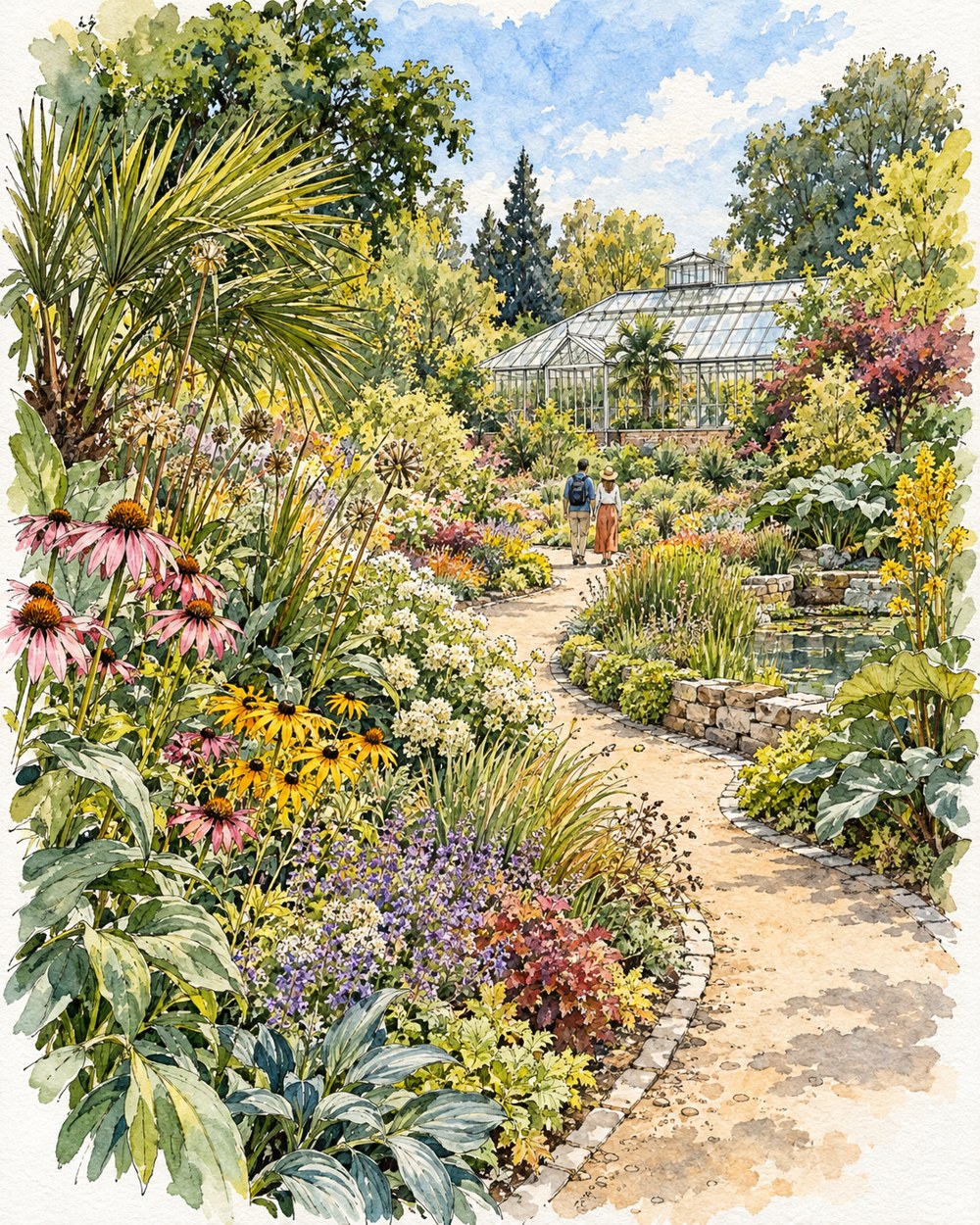 Freie Illustration zum Thema Botanischer Garten