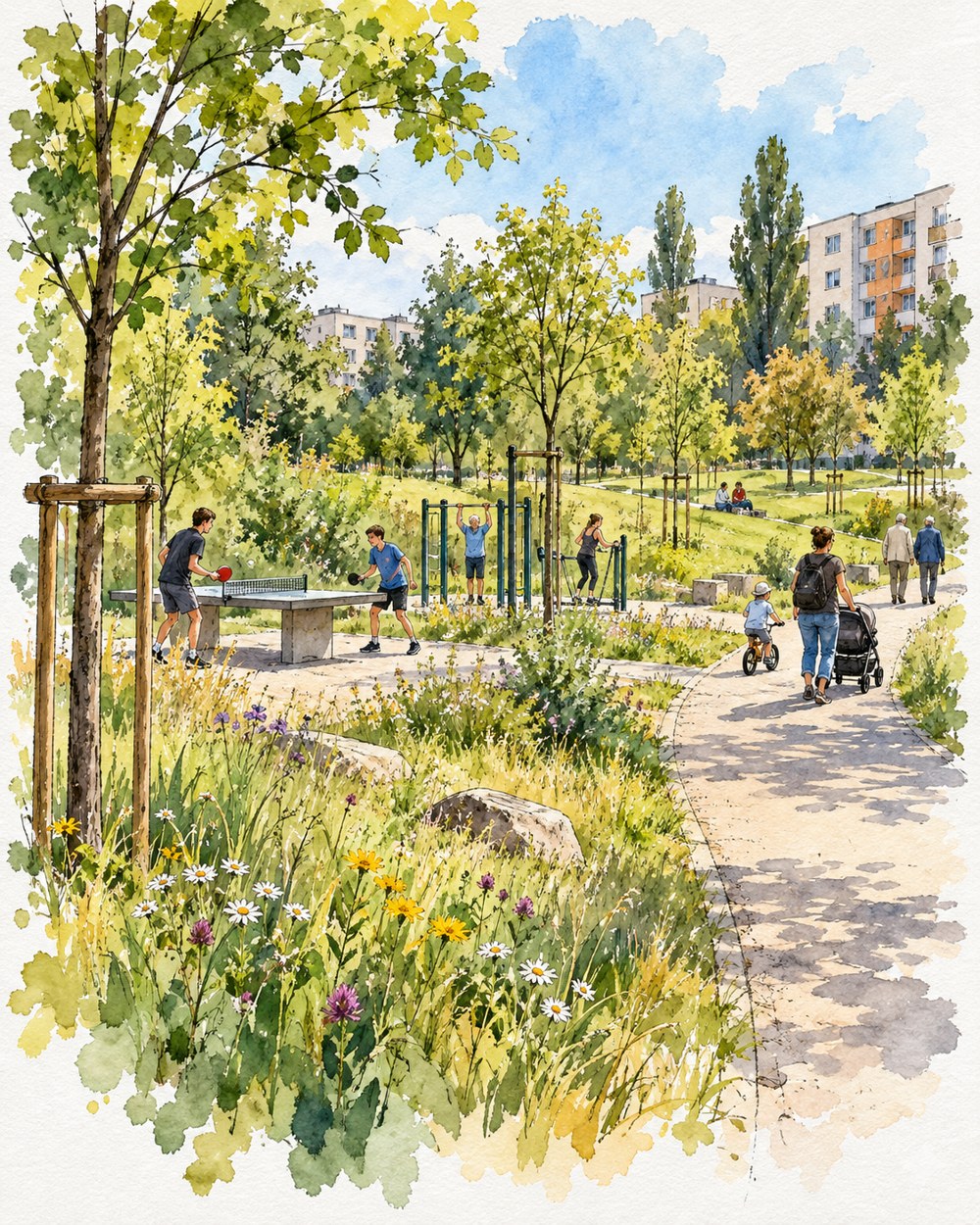 Freie Illustration zum Thema Bürgerpark Gablenz