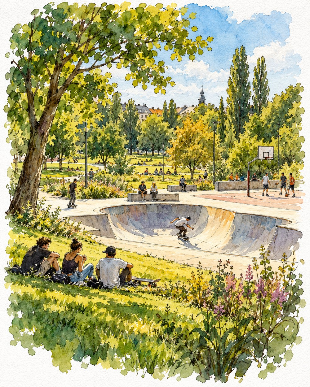 Freie Illustration zum Thema Konkordiapark