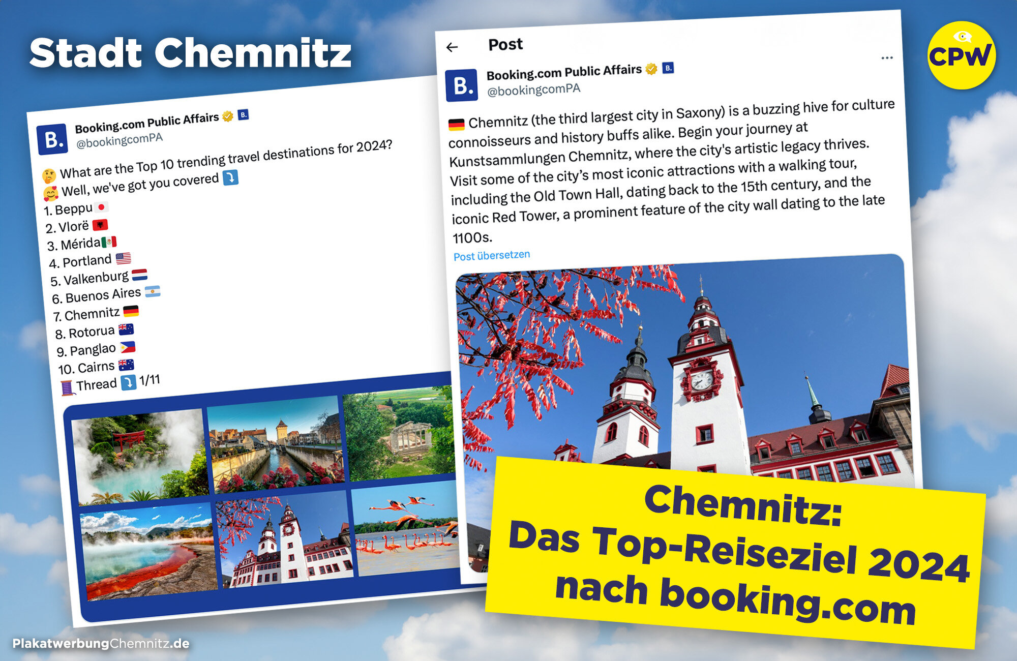 Chemnitz ist Top Reiseziel 2024 nach Booking.com - Kulturhauptstadt Europas 2025