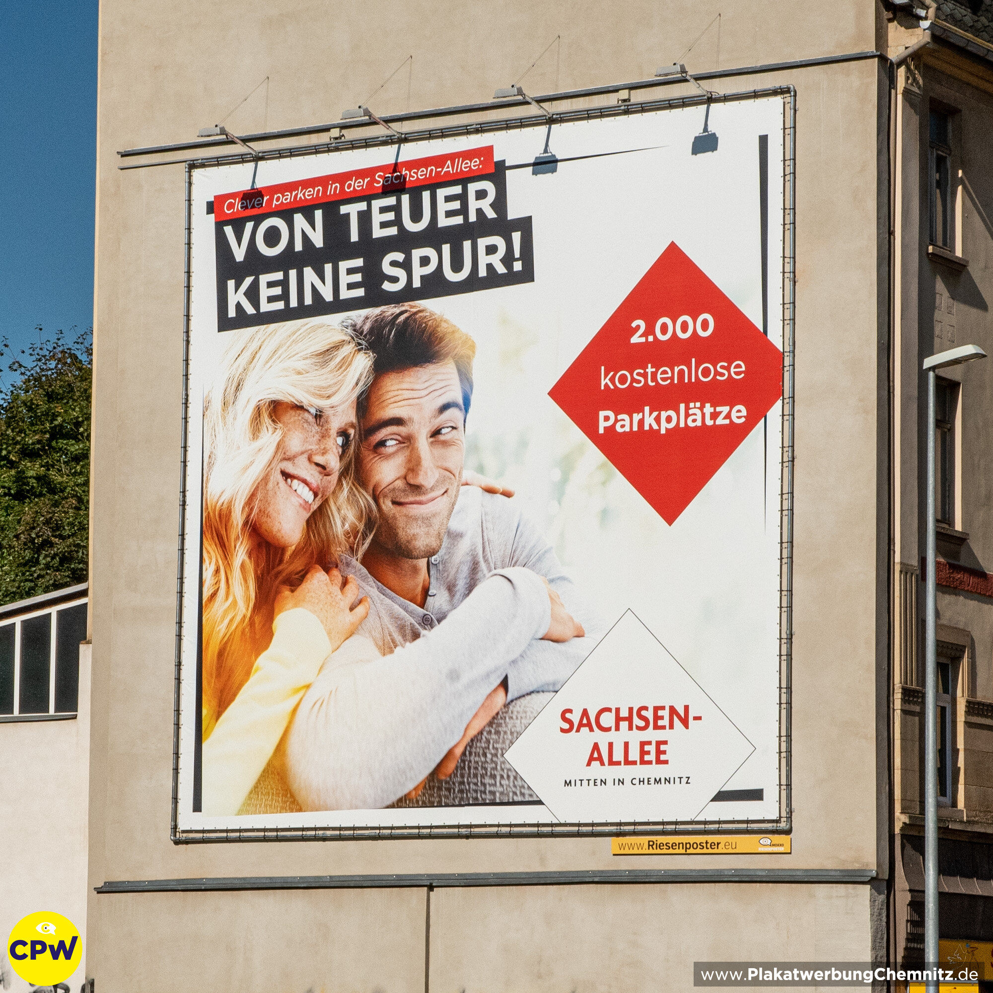 CPW  Plakatwerbung Chemnitz - Werbefläche HARTI 81m² - Sachsen-Allee Einkaufszentrum