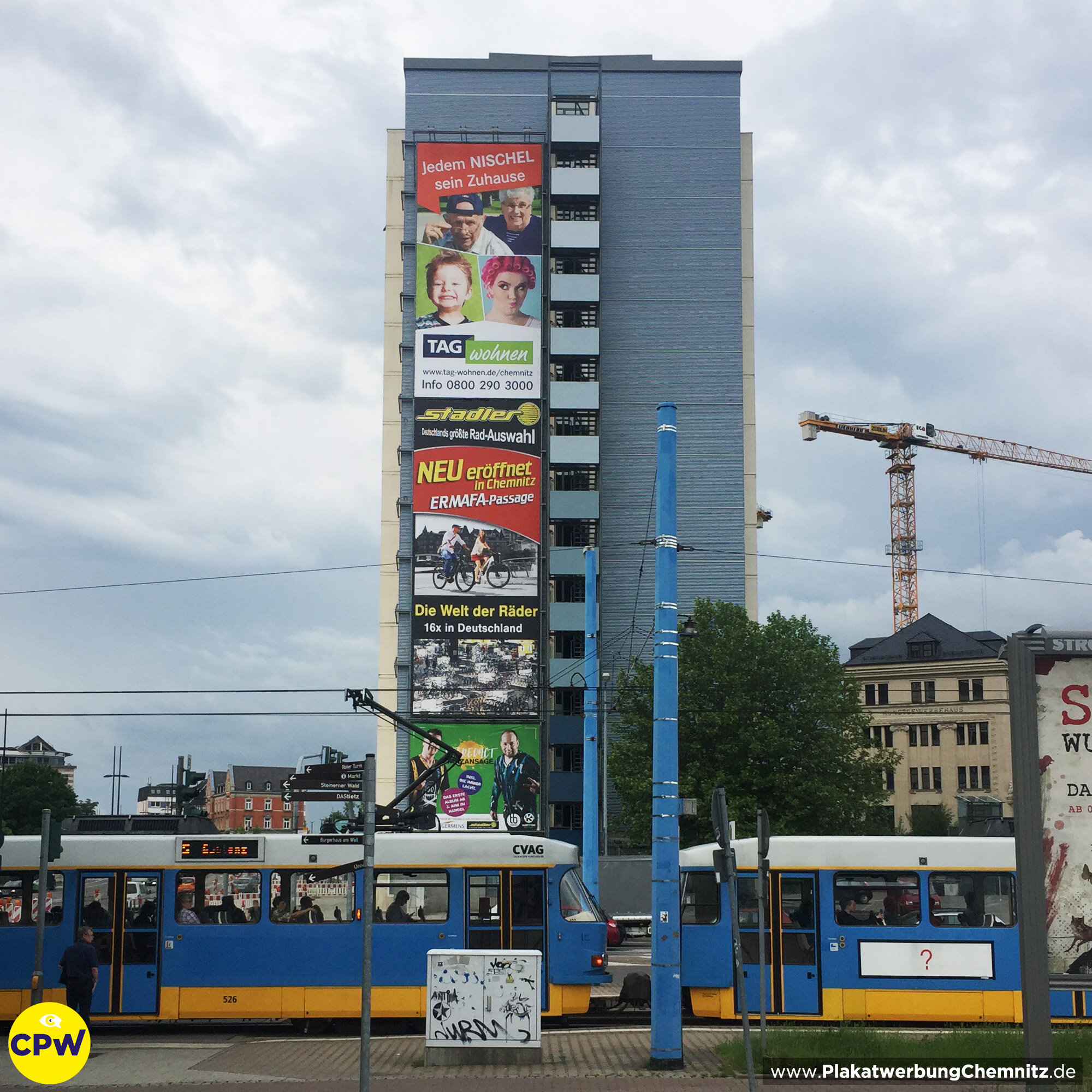 PWC Plakatwerbung Chemnitz - TAG Immobilien AG und Stadler Fahrrad