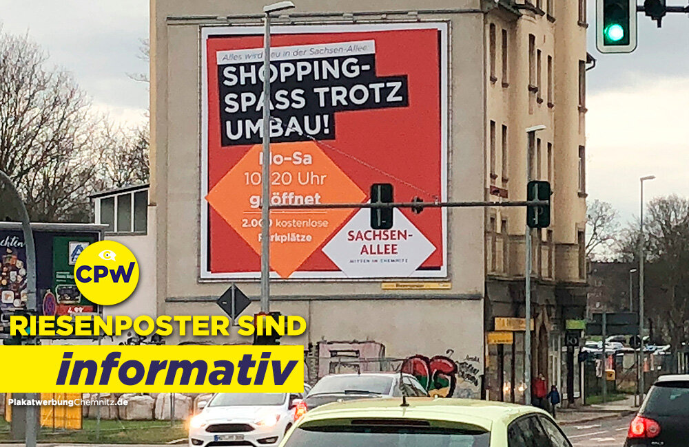 CPW Plakatwerbung Chemnitz - Riesenposter sind informativ