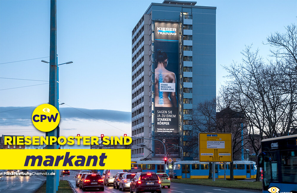 Plakatwerbung Chemnitz - Riesenposter sind markant