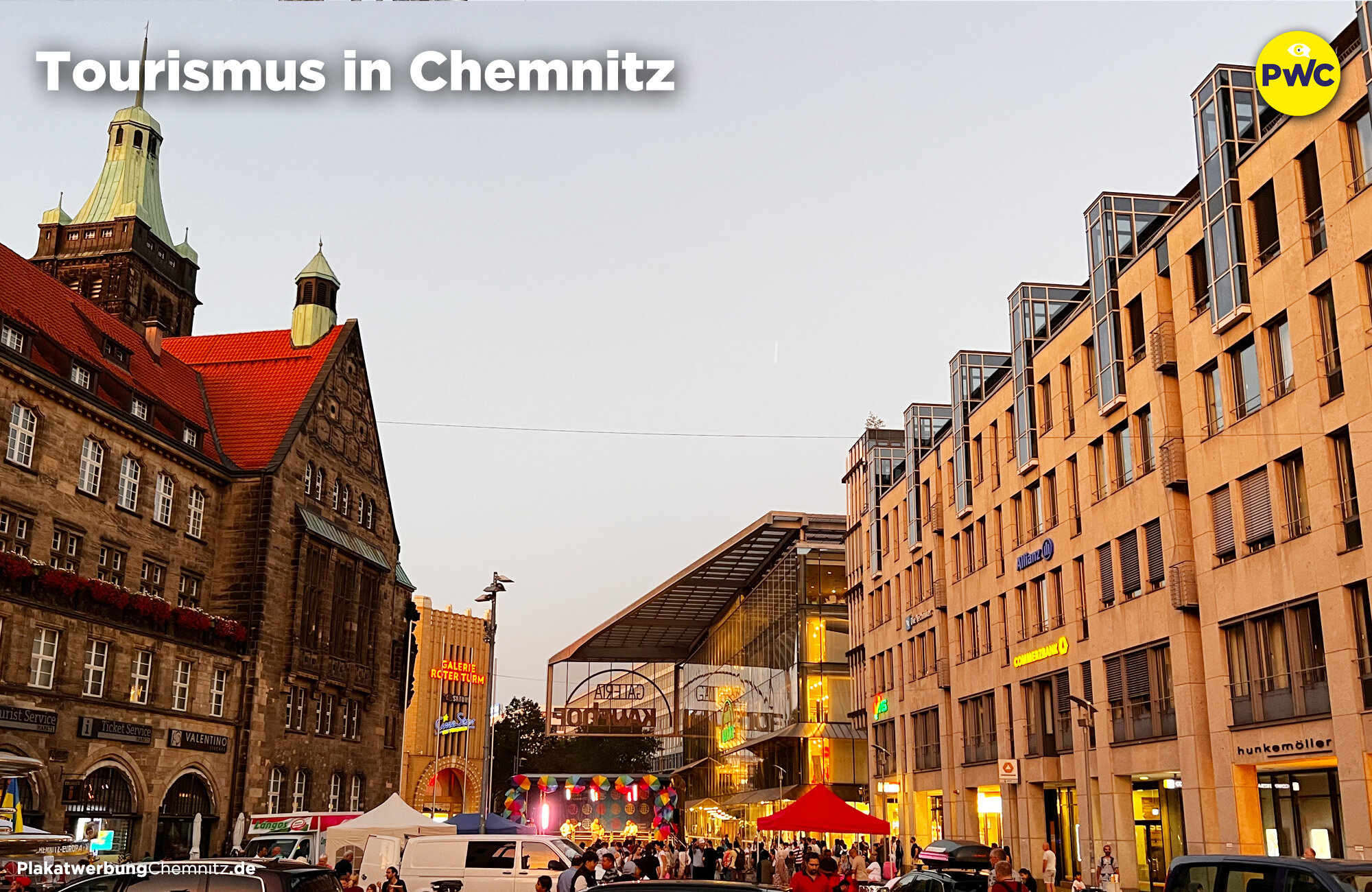 Tourismus Chemnitz - Markt Innenstadt - PWC Plakatwerbung Chemnitz