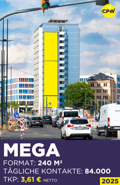 Plakatwerbung Werbestandort MEGA  in Chemnitz - 2025
