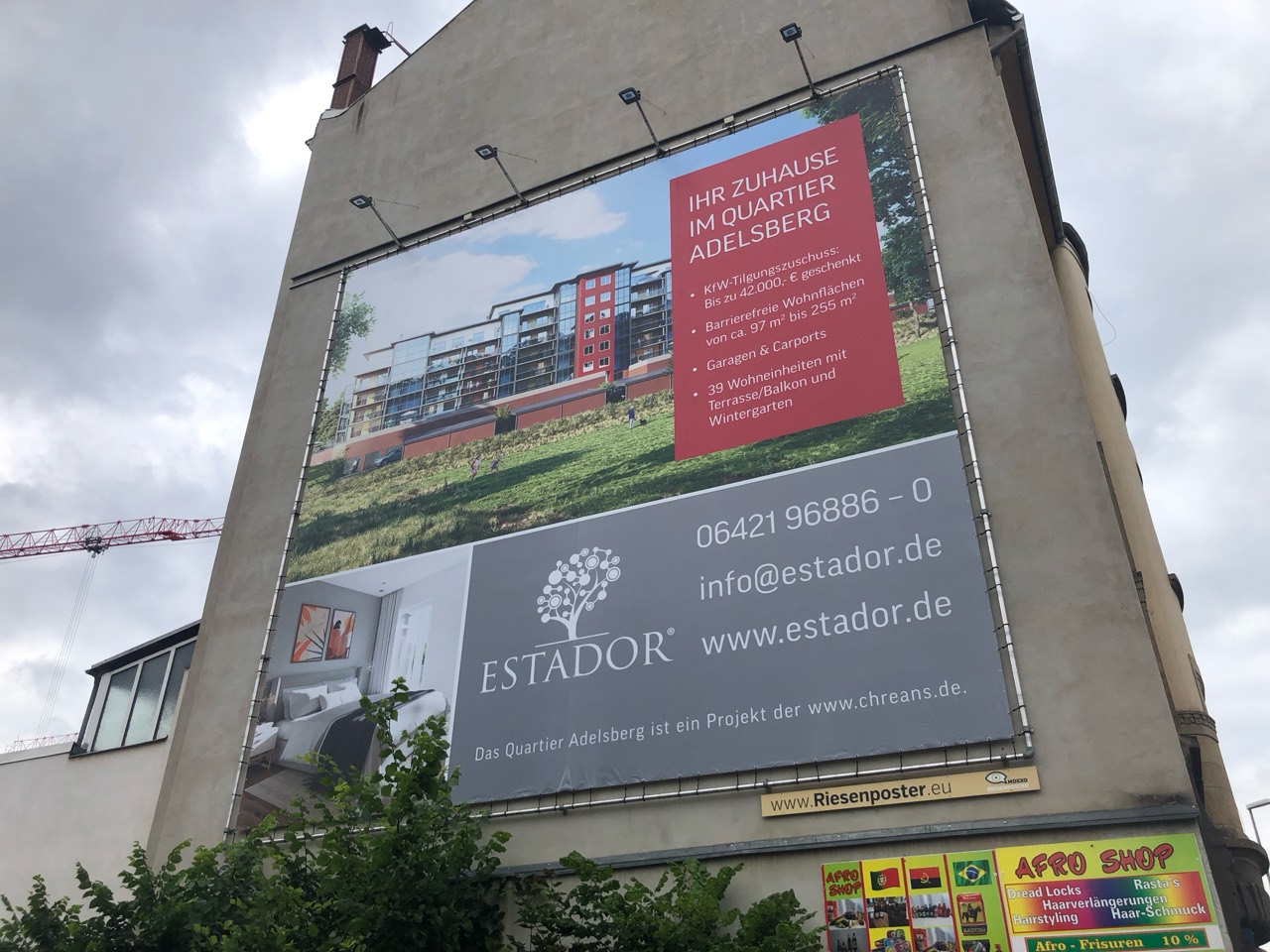 ESTADOR-Plakat für das Quartier Adelsberg am HARTI