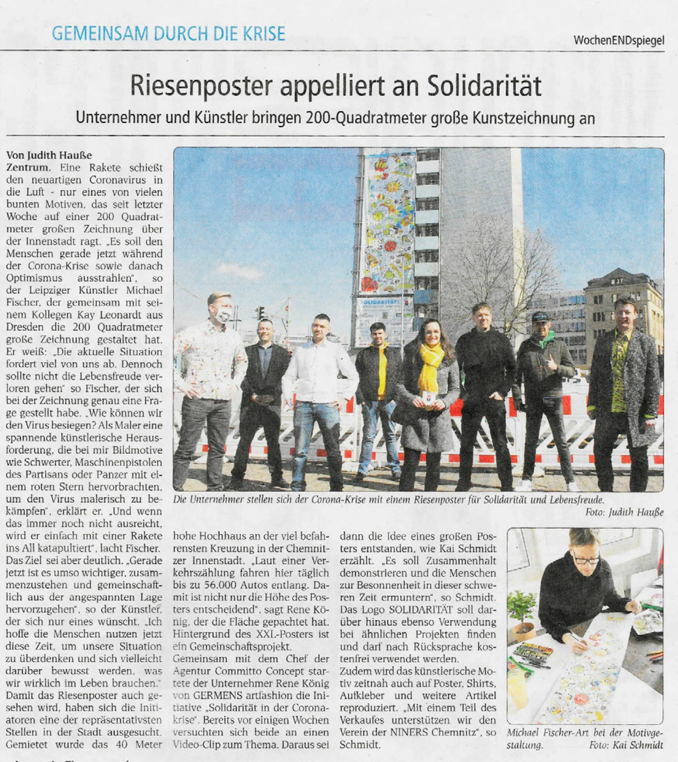 Presseausschnitt: WochenENDspiegel, April 2020